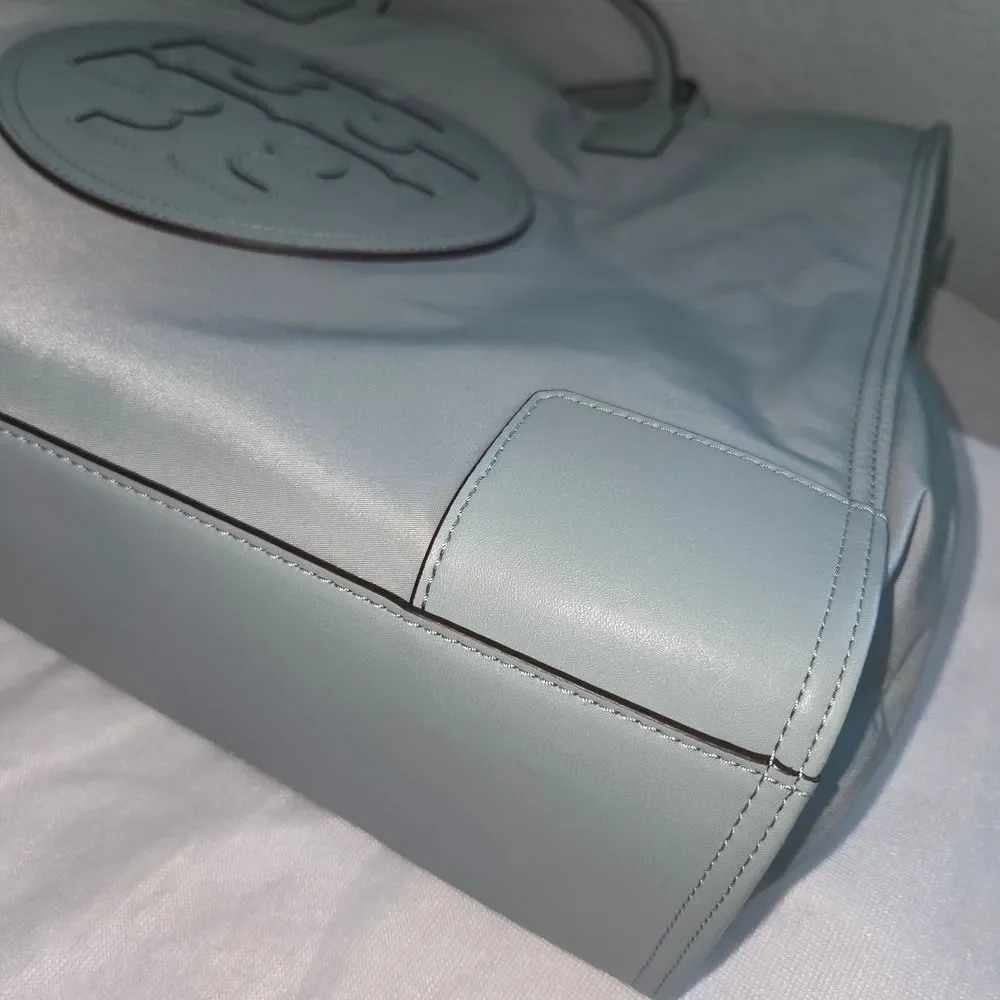 Tory Burch ELLA Tote Bag Blue Celadon